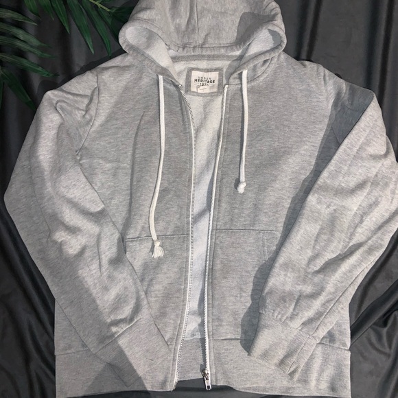 Grey zip up